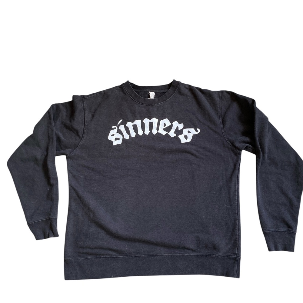 INDEPENDENT TRADING COMPANY Sinners Black & White Graphic Long Sleeve Sweatshirt